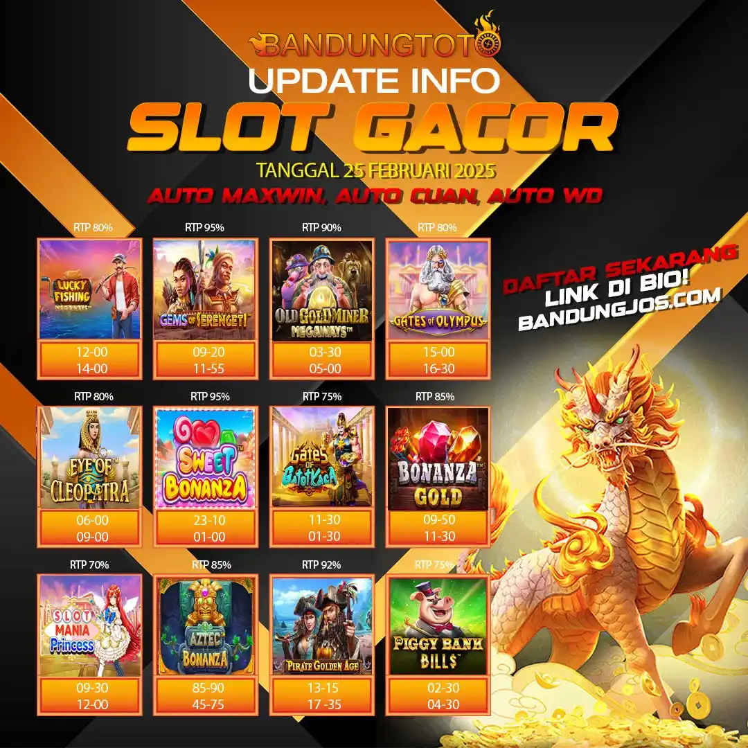 Image from Slot Gacor Bandungtoto: RTP SLOT BANDUNGTOTO HARI INI 25 FEBRUARI 2025 <a class="text-blue-500...