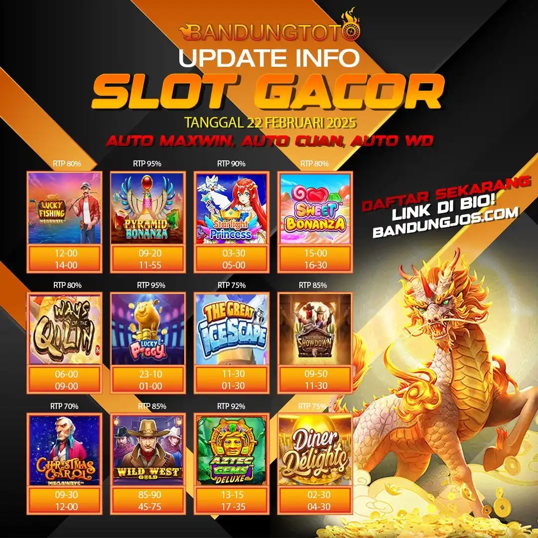 Image from Slot Gacor Bandungtoto: RTP SLOT BANDUNGTOTO HARI INI 22 FEBRUARI 2025 <a class="text-blue-500...