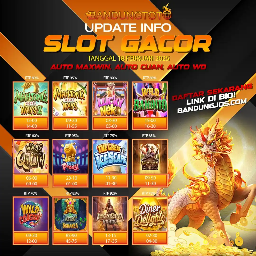 Image from Slot Gacor Bandungtoto: RTP SLOT BANDUNGTOTO HARI INI 18 FEBRUARI 2025 <a class="text-blue-500...