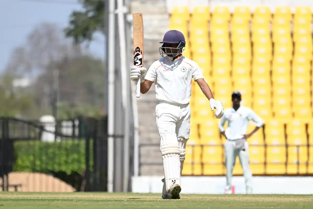 Image from Sportstar: Danish Malewar’s superbly constructed innings (138*) helps Vidarbha re...