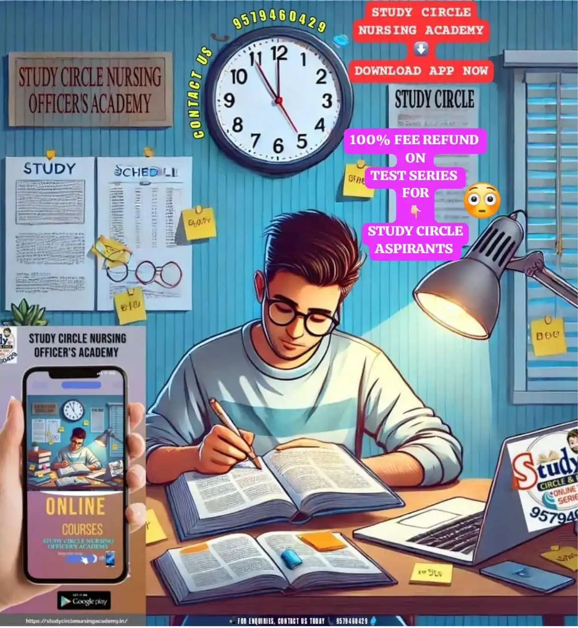Image from STUDY CIRCLE NURSING OFFICER'S ACADEMY 🎯: 😳 *"कोर्सची 100% फी परत"* : *"स्टडी सर्कल नर्सिंग ऑफिसर्स अकॅडमी मार्...