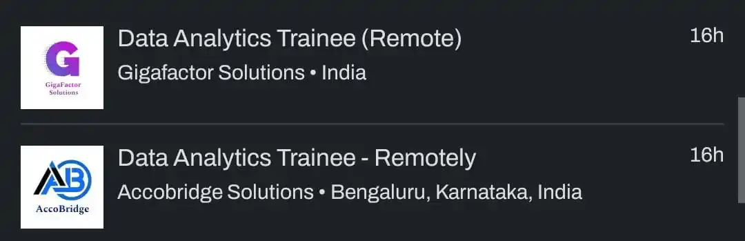 Jobs & Internship Updates post