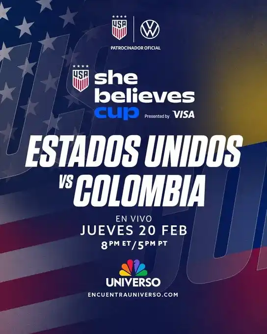 Image from Telemundo Deportes: EN VIVO en la She Believes Cup ⭐️ 🇺🇸 Estados Unidos vs. Colombia �...