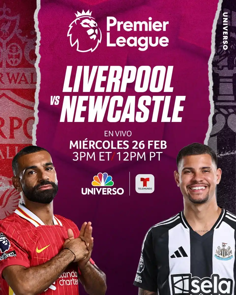 Image from Telemundo Deportes: EN VIVO en la Premier League 🦁 ⚽️ Liverpool 🔴 vs. Newcastle ⚫️⚪️ �...