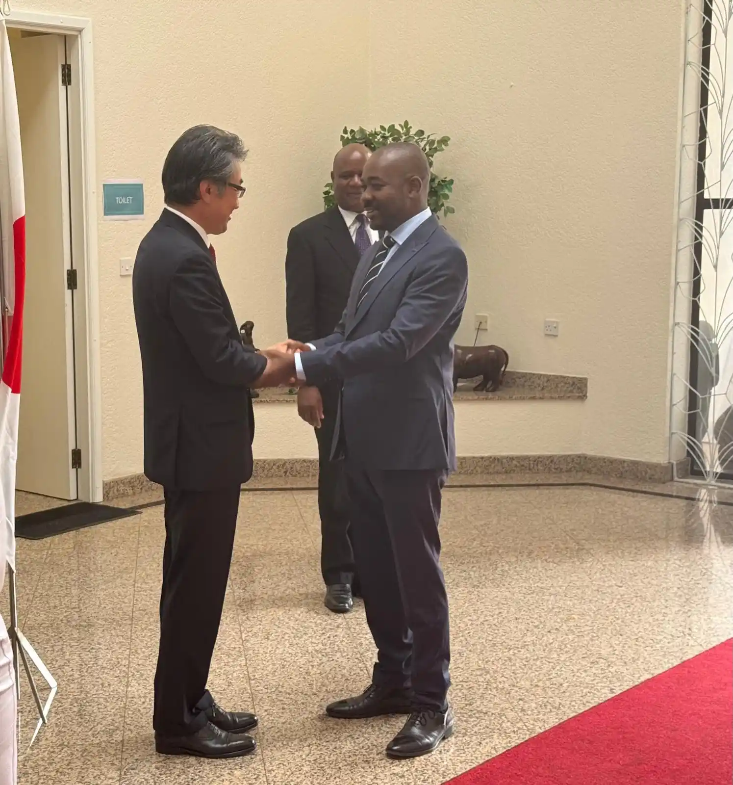 Image from The Chamisa News Channel (CNC): A great pleasure to attend Japan's National Day reception at the @EoJZ...