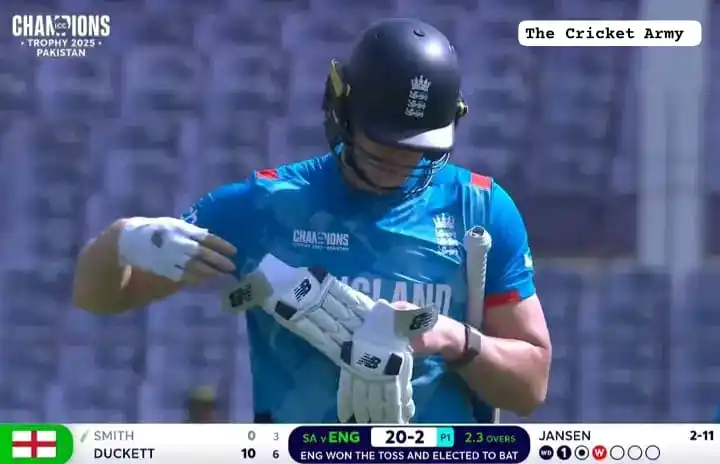 Image from THE CRICKET ARMY: *Double strike for Jansen! 🔥* *England two down early as Jamie Smit...