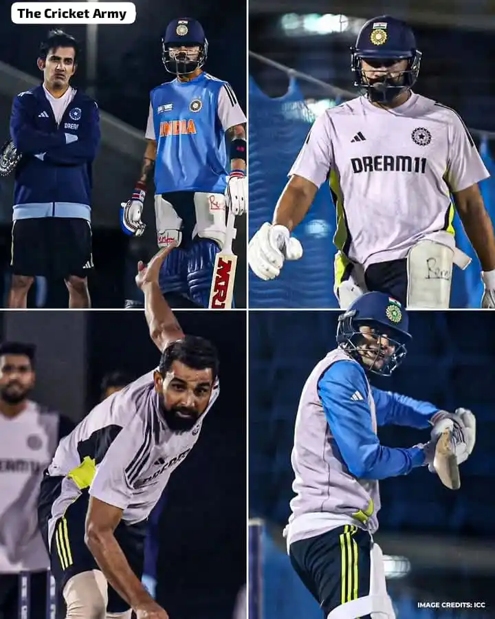 Image from THE CRICKET ARMY: *The Indian team is preparing for their final group game against New Z...