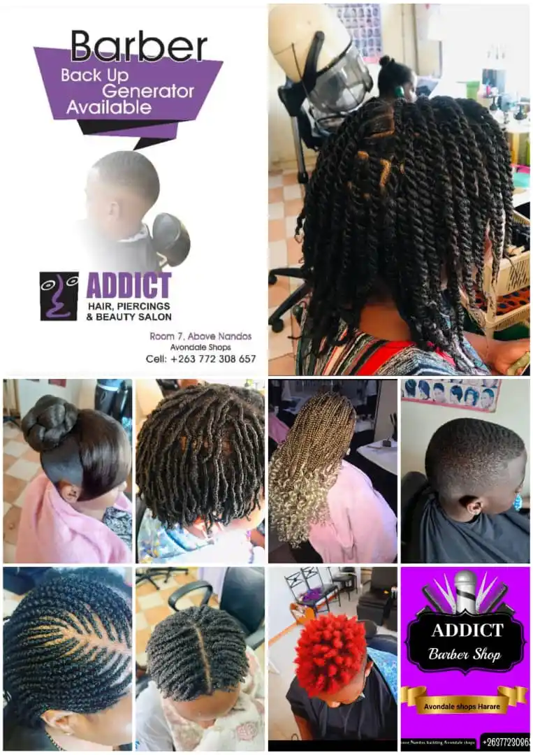 Image from The National 🇿🇼 – Daily News Updates: *ADDICT SALON* 💅🪮💄👩🎤💇♀️💇 ```Established in 2010``` *For all ...