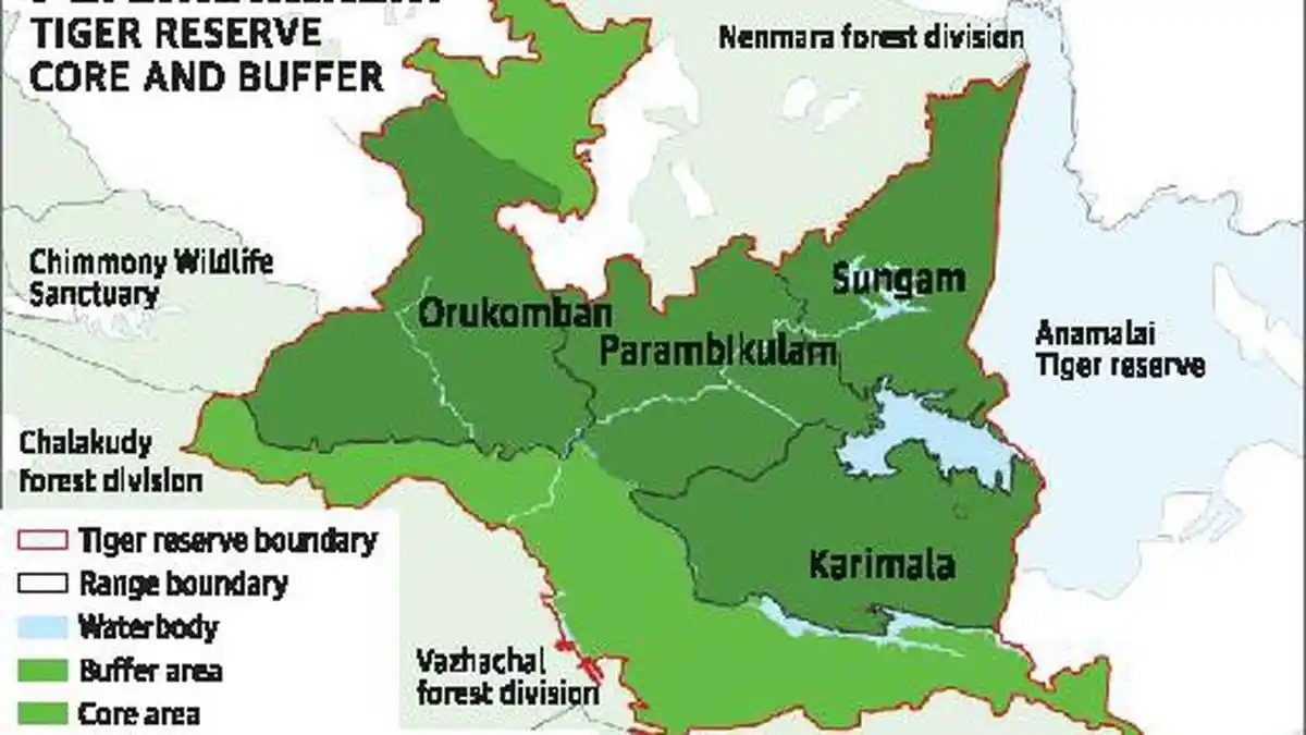 Image from UPSC mapping UPSC UPSC UPPSC MPPSC UPSC UPSC Upsc UPSC UPSC UPSC UPSC UPSC UPSC BPSC SSC CSAT UPSC™: Parambikulam Tiger Reserve: ✅Why in news: A faunal survey in Parambik...