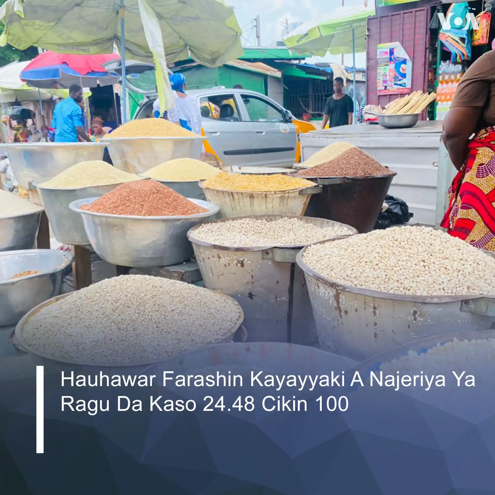 Image from VOA Hausa: Hukumar kididdigar Najeriya (NBS) ce ta bayyana hakan inda babban jami...