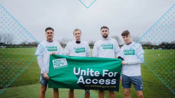 Image from West Ham United Fan Information: ⚒️| Today's match is our dedicated Level Playing Field Unite for Acces...