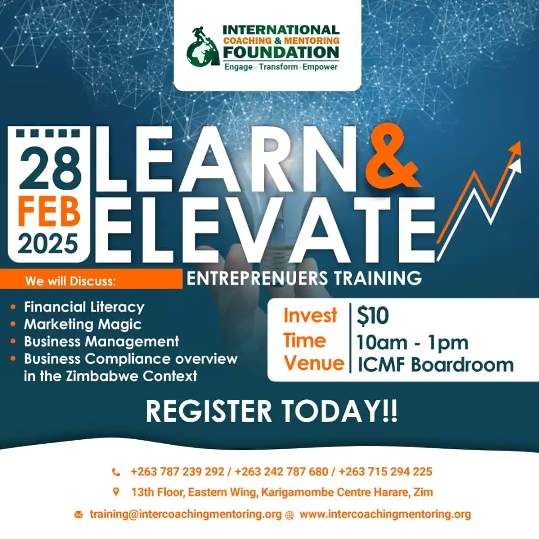 Image from JobLink Zim: *📚 Learn and Elevate Entreprenuers Training* Join our comprehensive ...