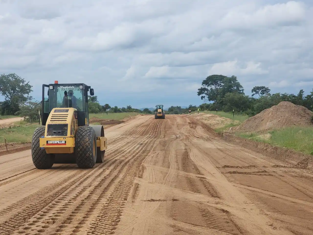 Image from ZINARA Official Updates: Project Update: Compaction of Subgrade is in progress on Murambinda B...