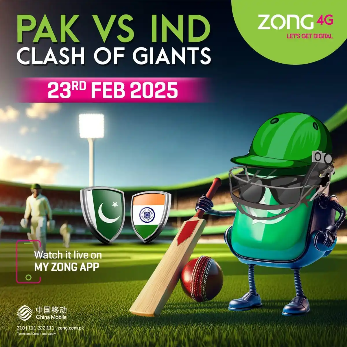 Image from ZONG 4G: 🔥 The biggest rivalry in cricket history is back! Get ready for the ...