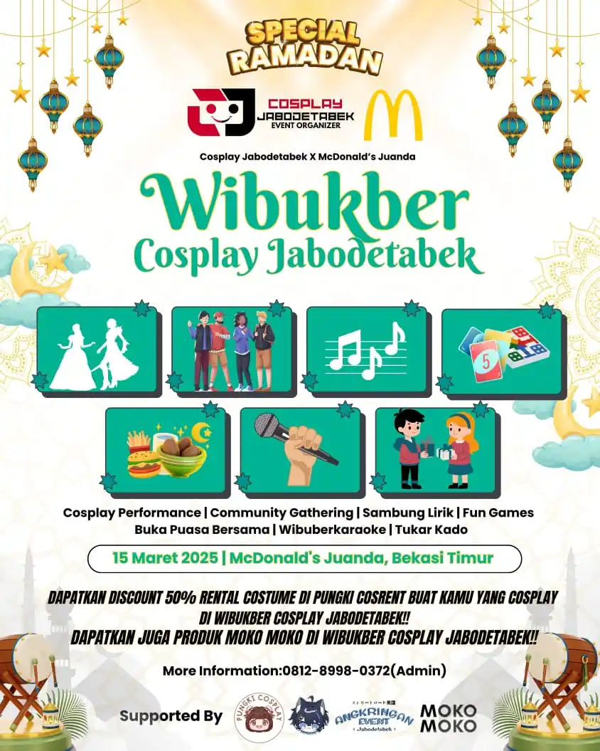 Image from video sindiran 🎧: 🌙✨ WIBUKBER COSPLAY JABODETABEK 2025 ✨🌙 Ramadan makin seru bareng k...