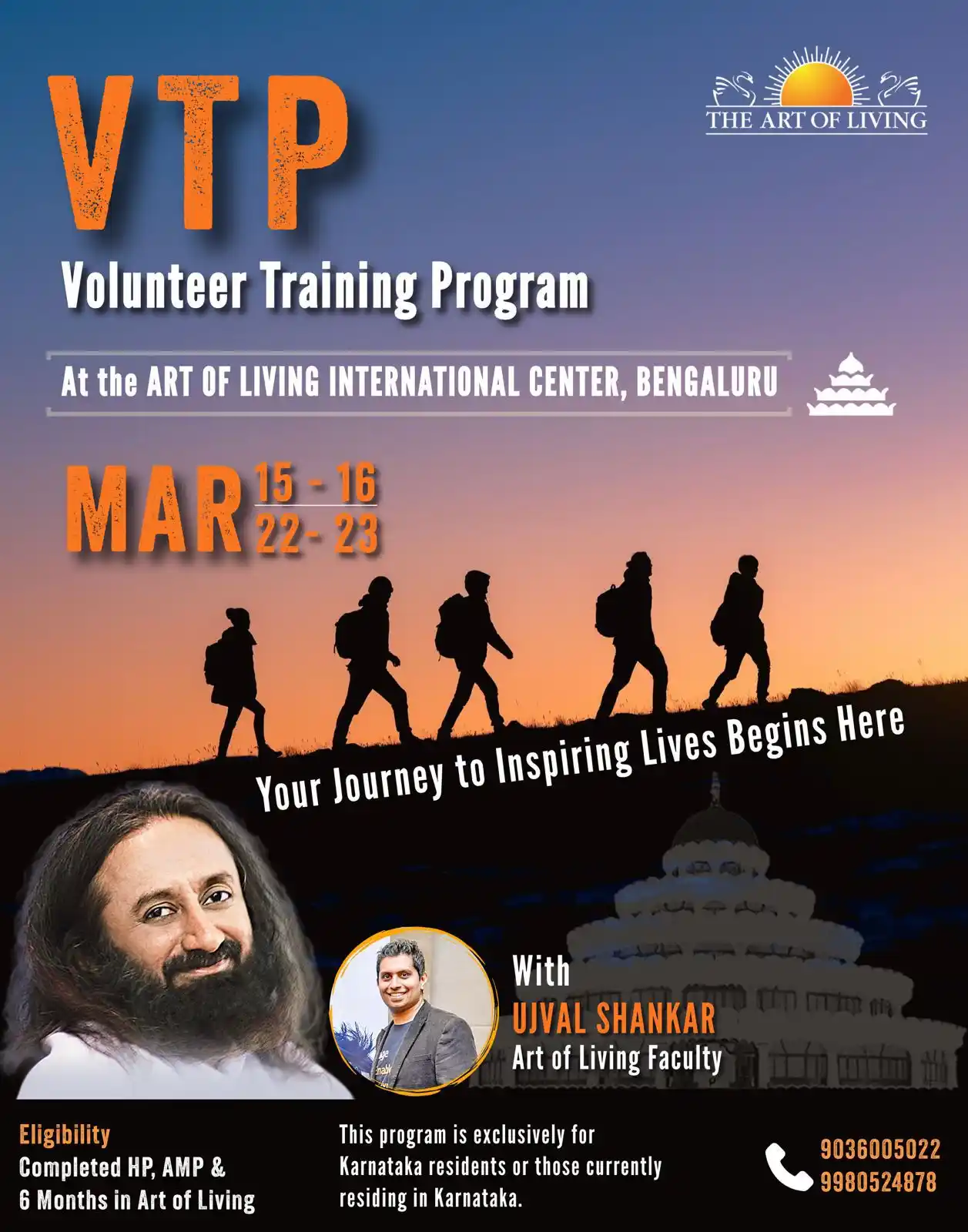 Image from Art of Living International Center: _Your Journey to Inspiring Lives Begins Here.._🚀👍😊 *Volunteer Trai...