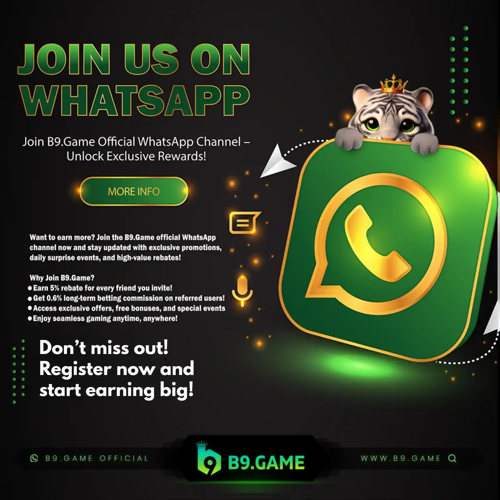 Image from B9.GAME Kamao Club: * 🎉 B9.Game Official WhatsApp Channel join karein – Exclusive Rewards...