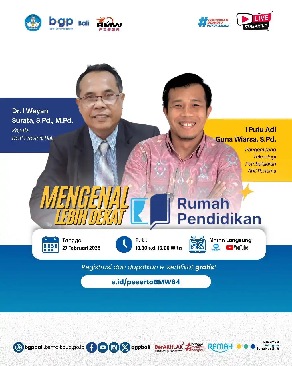 Image from Balai GTK Provinsi Bali: Bergerak Melalui Webinar (BMW) hadir kembali untuk <a class="text-blue...