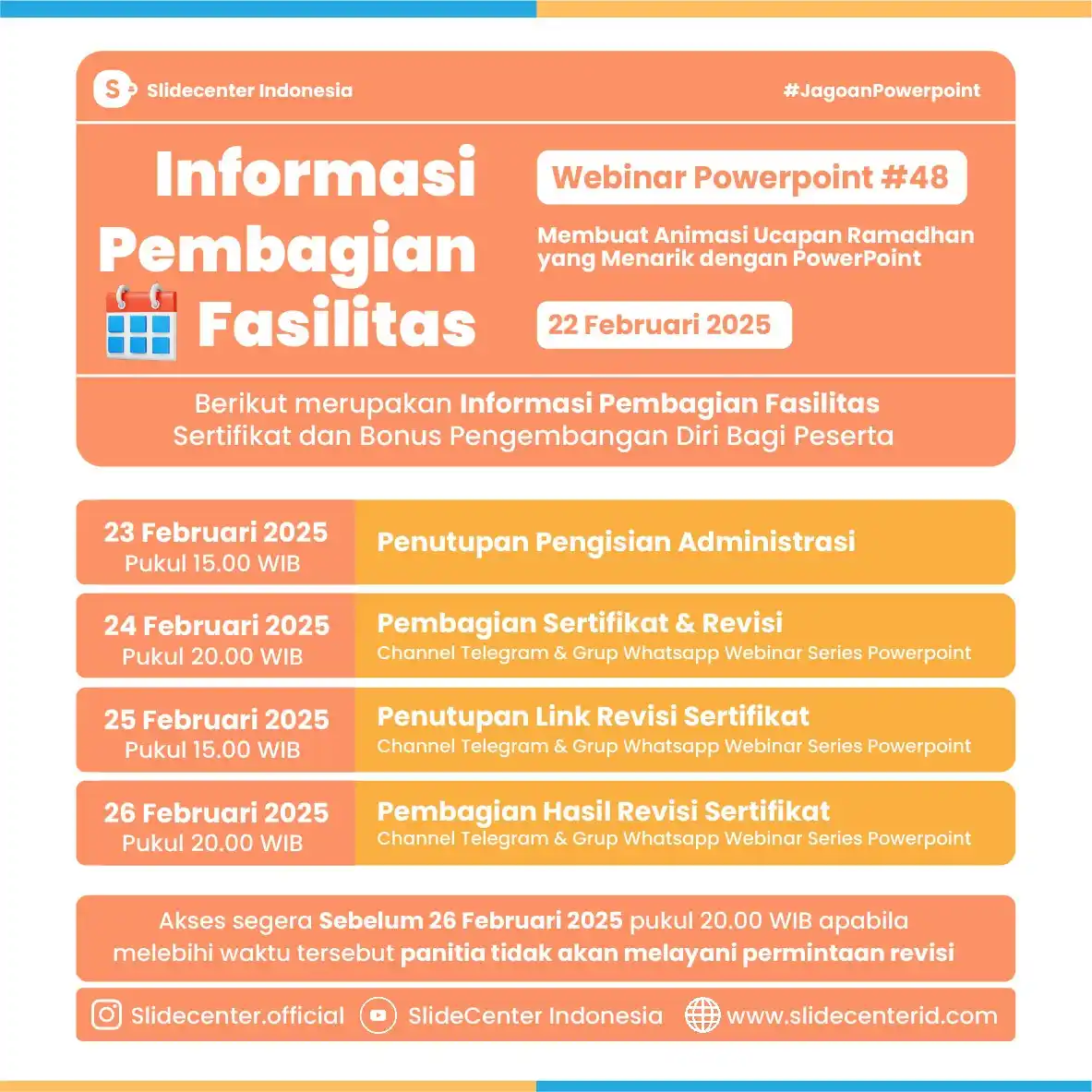 Image from Belajar PowerPoint | SlideCenter ✅: 📍 *Informasi Pembagian Fasilitas* Terima kasih bapak/Ibu peserta yan...
