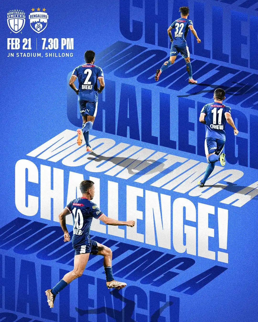 Image from Bengaluru Football Club 🔵: The Blues have touched down in Shillong for a big-ticket fixture again...