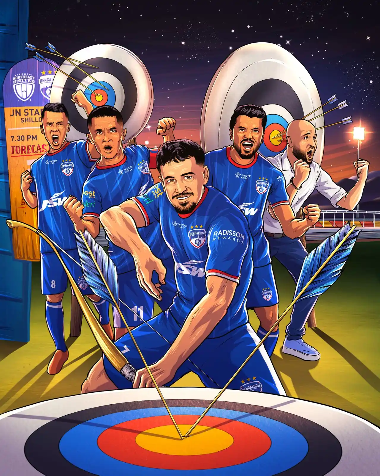 Image from Bengaluru Football Club 🔵: Mission accomplished in Shillong! 🎯 How about that, Bengaluru? 🔵 <...
