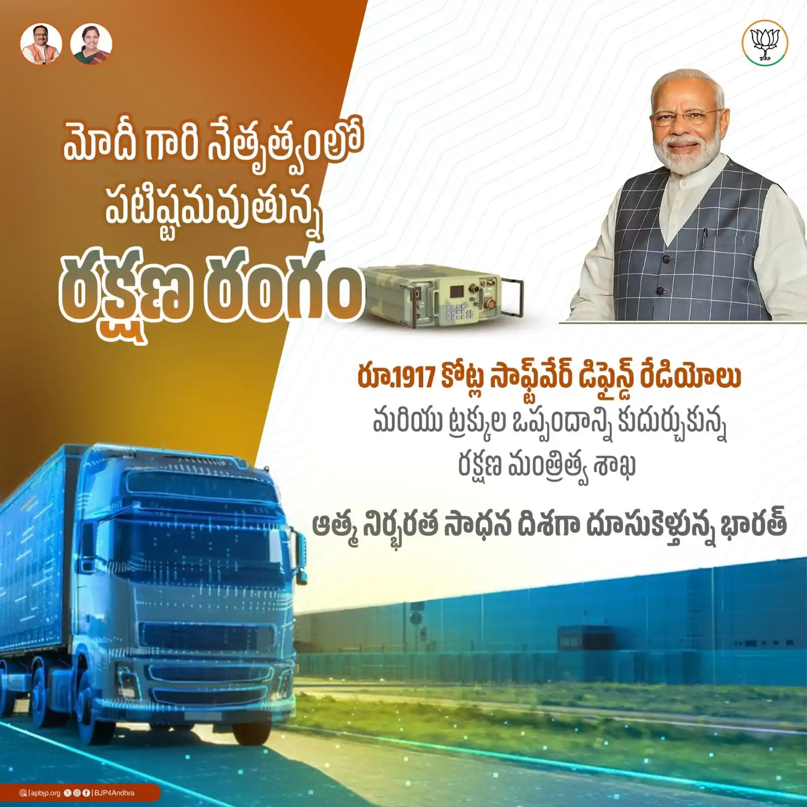 Image from BJP Andhra Pradesh: వేల కోట్లు విలువ గల అత్యున్నత ఆధునిక పరికరాలను రక్షణ రంగానికి సమర్పిస్...