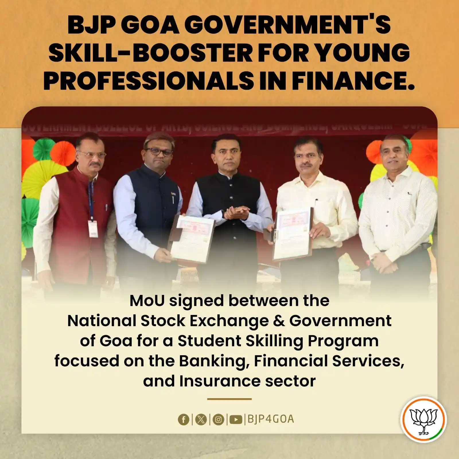 Image from BJP Goa: BJP Goa Government is working in mission mode to empower Goan youth th...