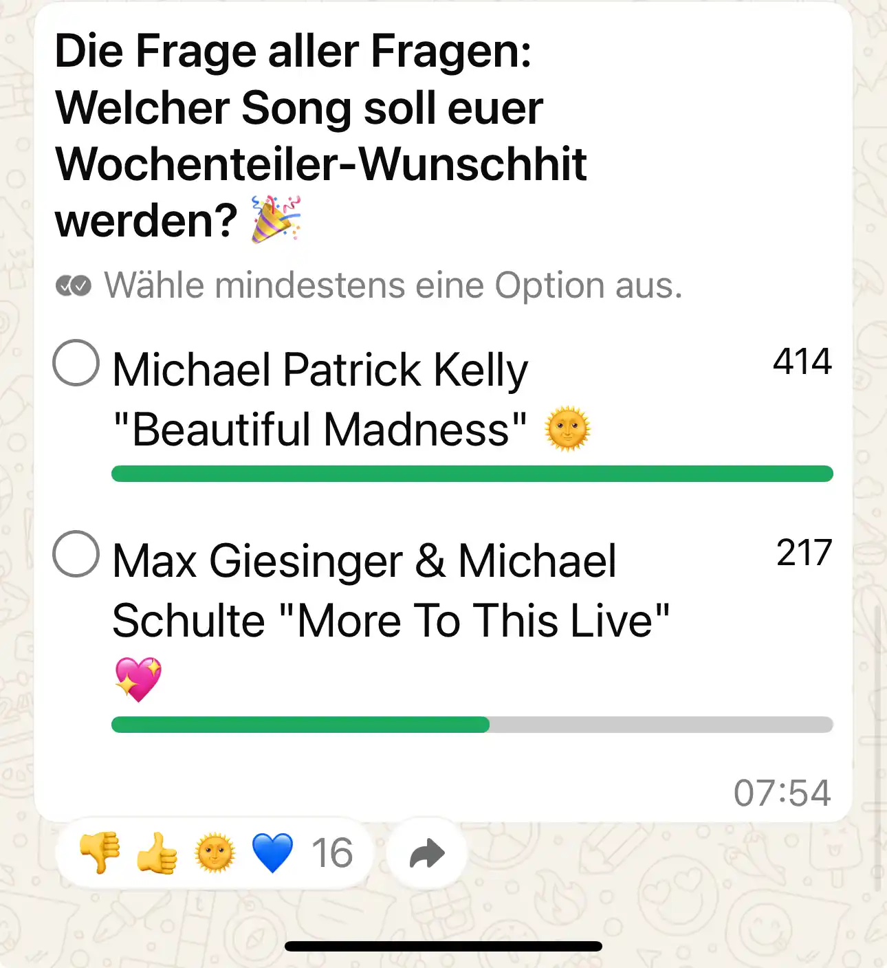 Image from Bremen Eins: Klarer Sieger ist heute Michael Patrick Kelly "Beautiful Madness". Den...