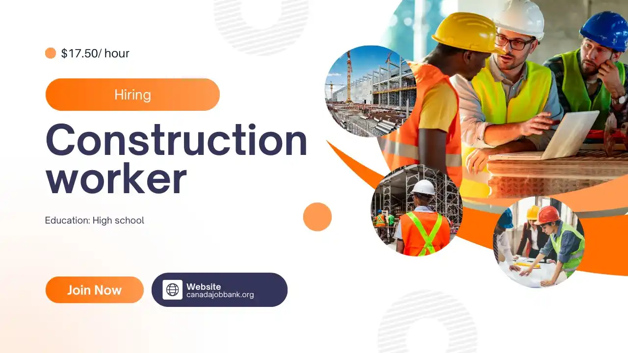 Image from Canada Job Bank: Hiring: Construction worker Apply now: https://canadajobbank.org/const...