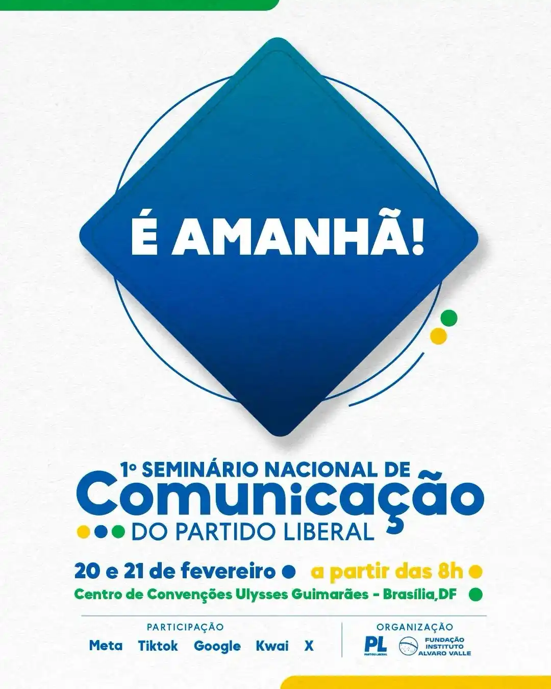 Image from Canal do Partido Liberal 🇧🇷: É AMANHÃ! 🚀 Inscreva-se agora mesmo para as últimas vagas do 1° Sem...