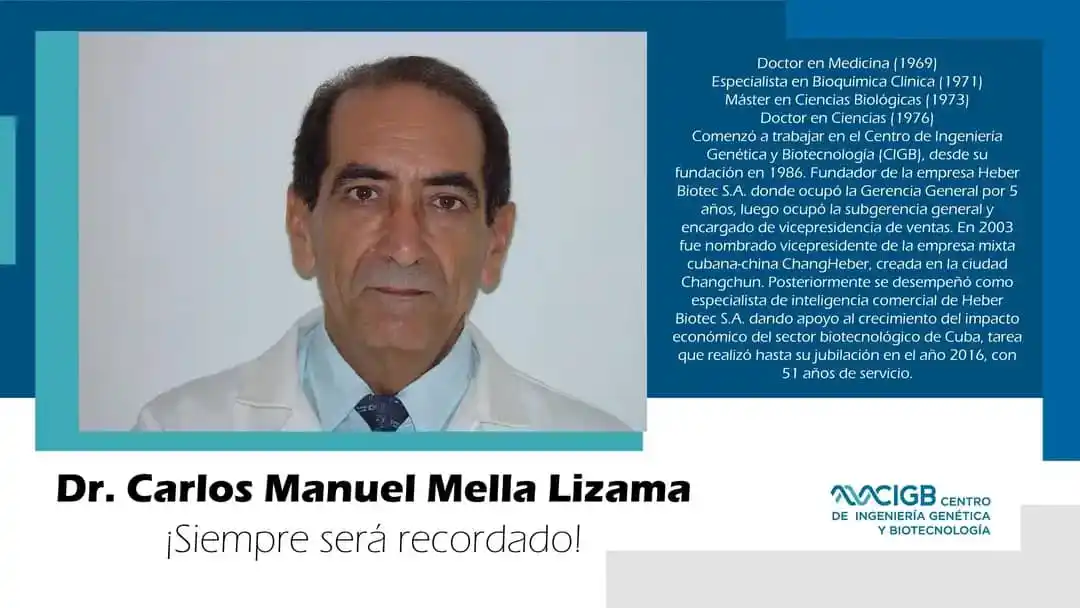 Image from CANAL - NOTICIAS AQUÍ Y AHORA: 🖤 *CIGB - La biotecnología cubana pierde a uno de sus más brillantes ...