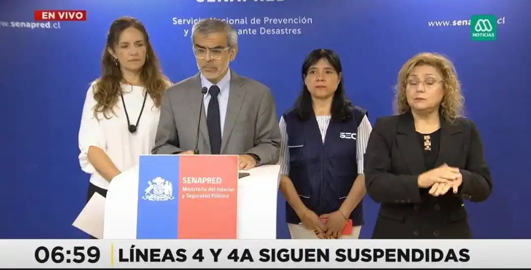 Image from Canal Patria Digital: *🇨🇱 Chile recuperó el 90% del servicio eléctrico tras un apagón que ...