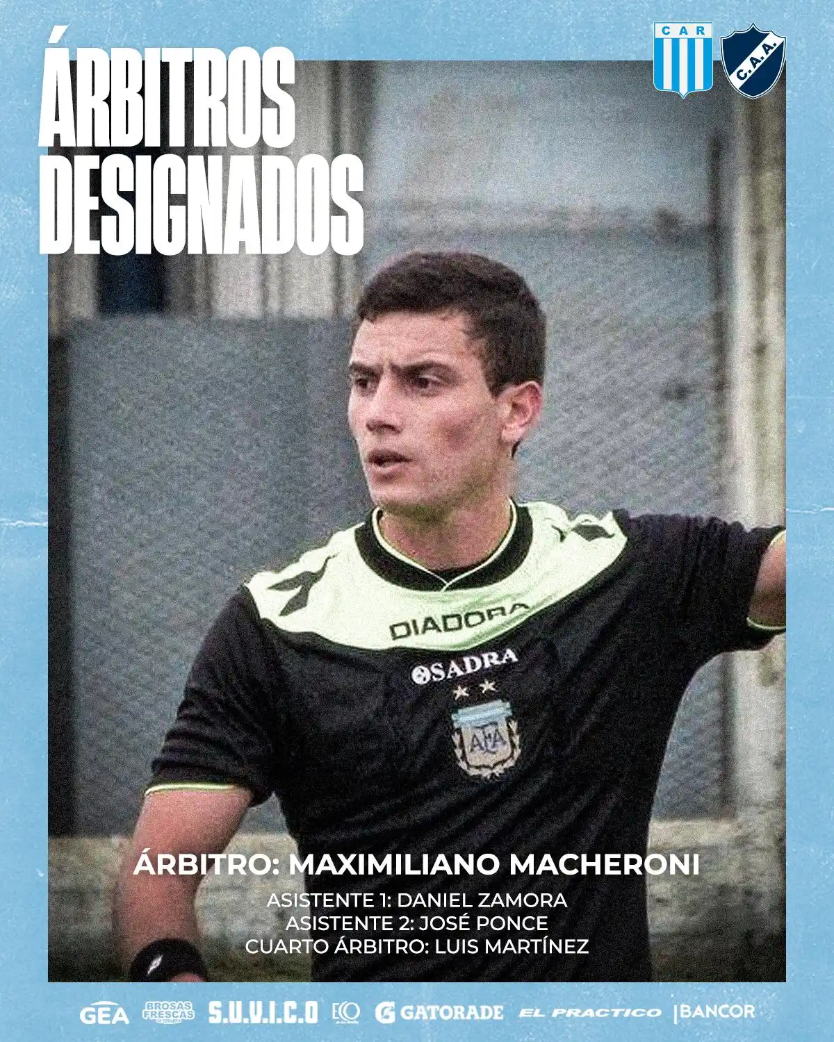 Image from Club Atlético Racing: Árbitros designados | Fecha 3 ⚽️ RACING vs Alvarado 🙎🏻♂️ Árbit...