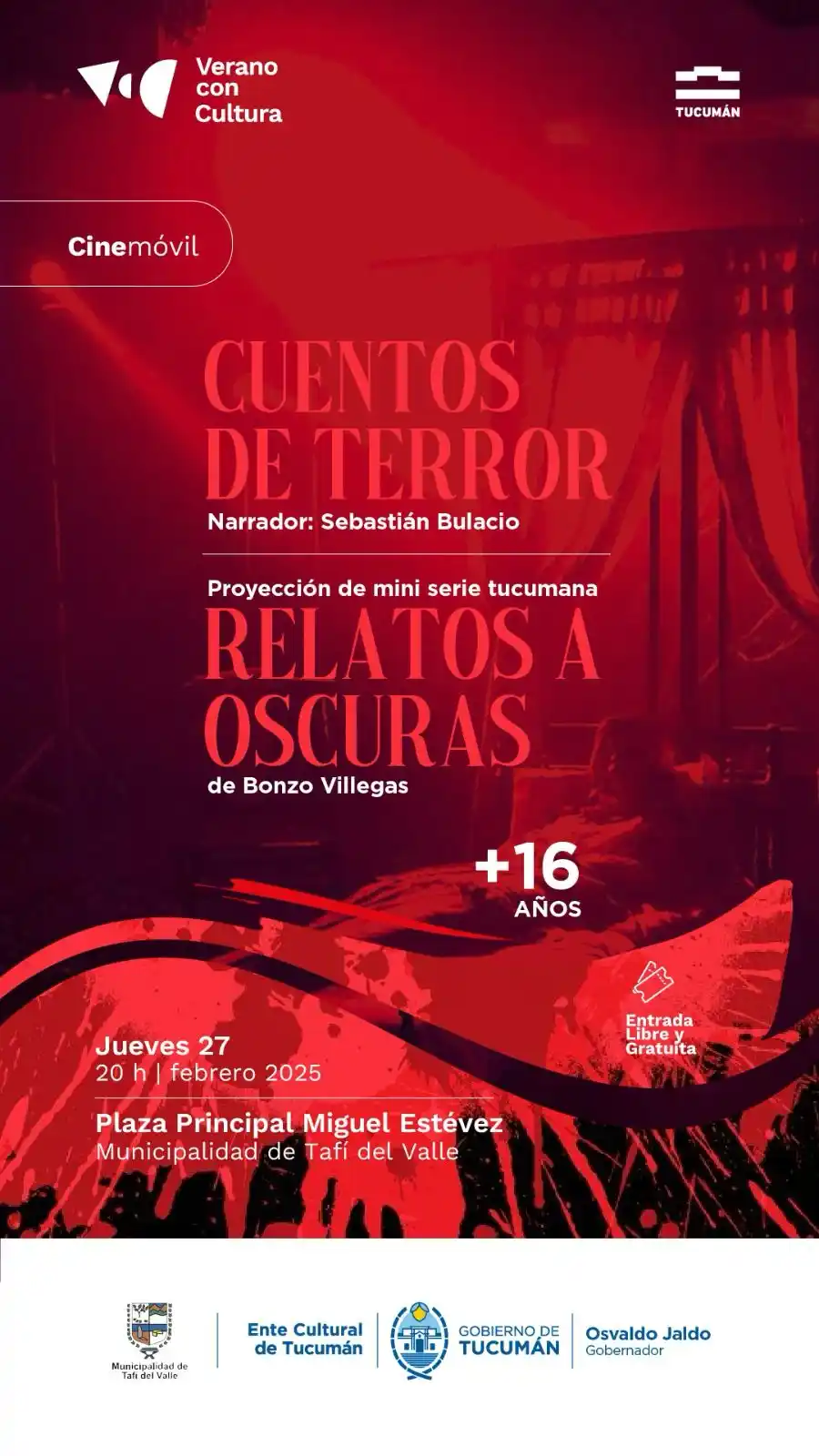 Image from Cultura De Tucumán ~🤳🏻: 🎥🧟‍♀️ *«Relatos a Oscuras»* *con el Cinemovil*  *Jueves 27 de febrer...