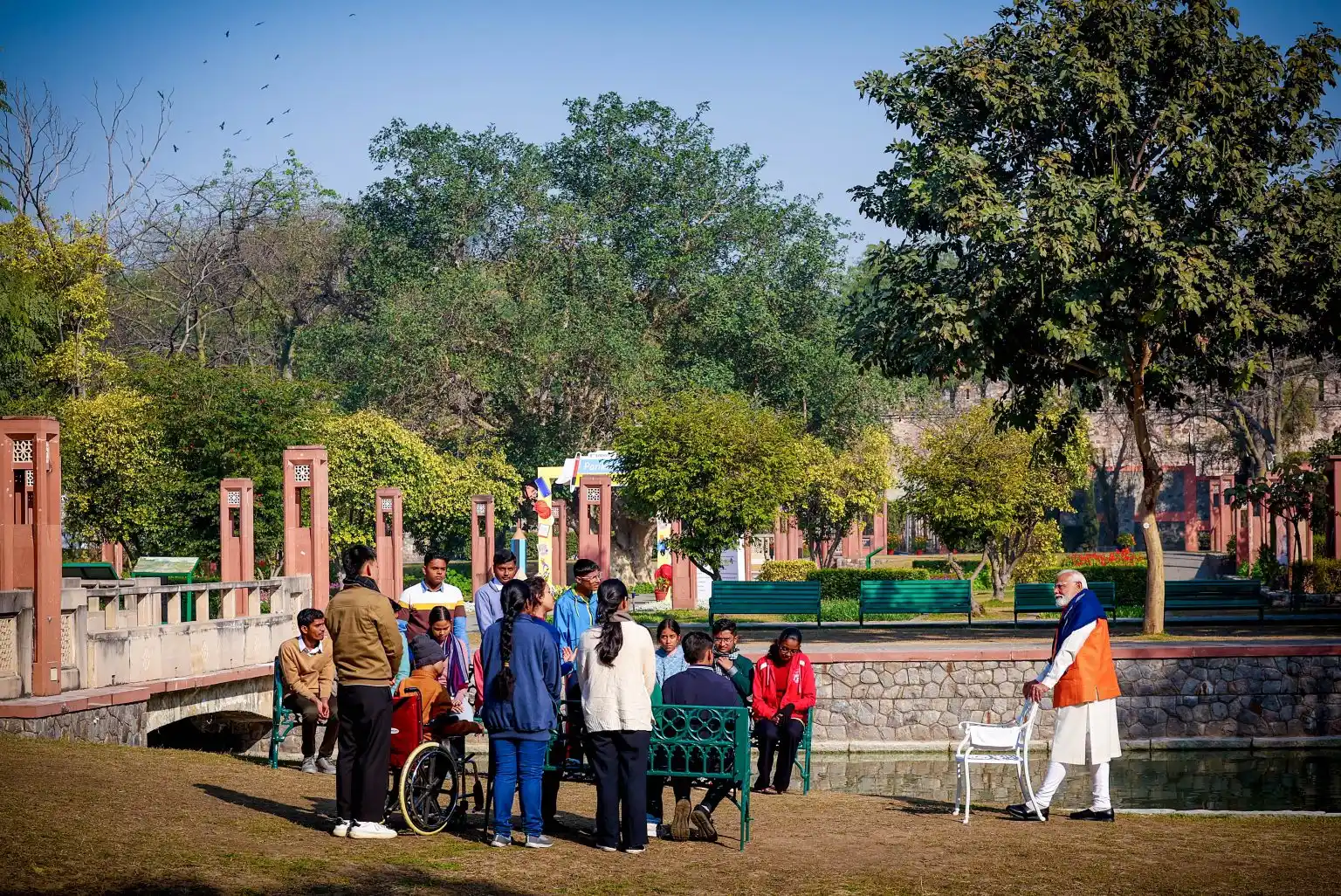 Image from DD News: Prime Minister Narendra Modi on Sunday encouraged students appearing f...