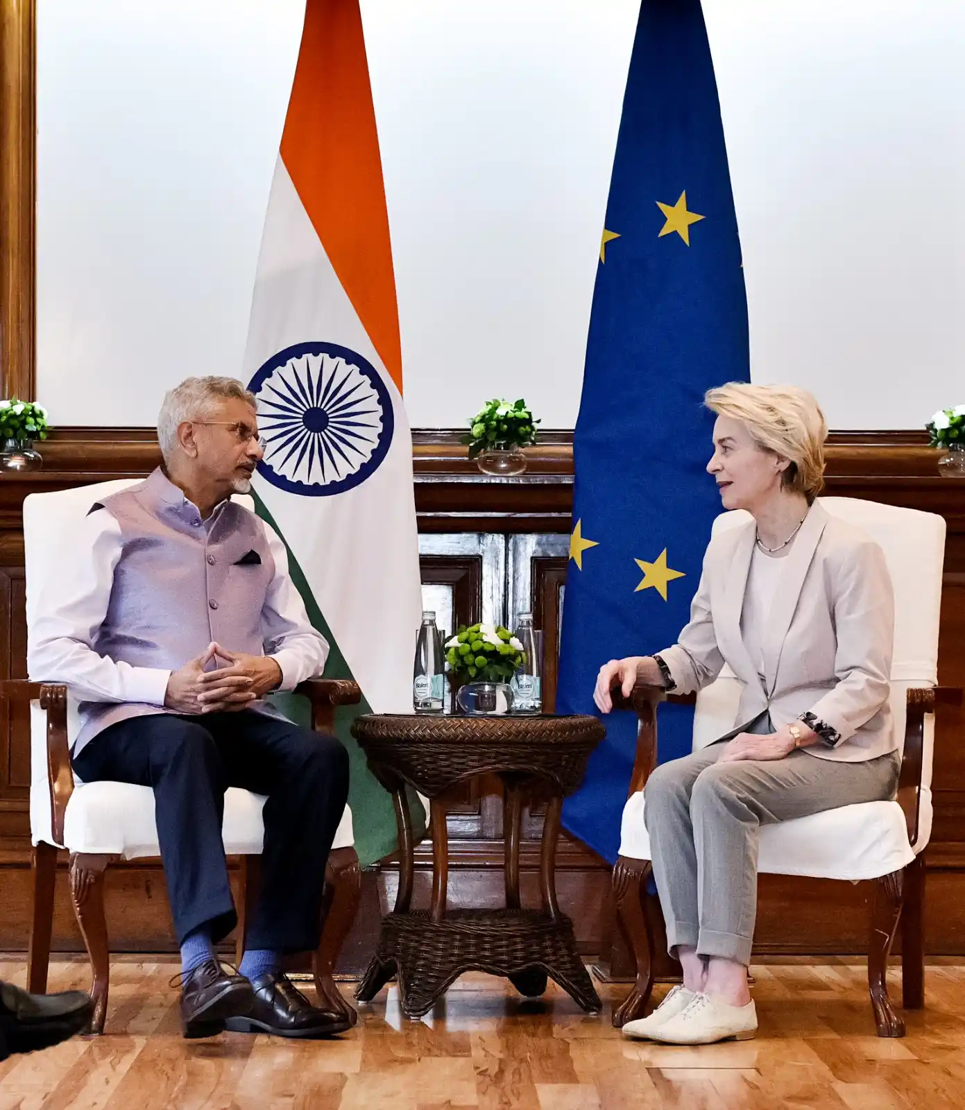 Image from DD News: India and the European Union (EU) held a bilateral cluster meeting in ...