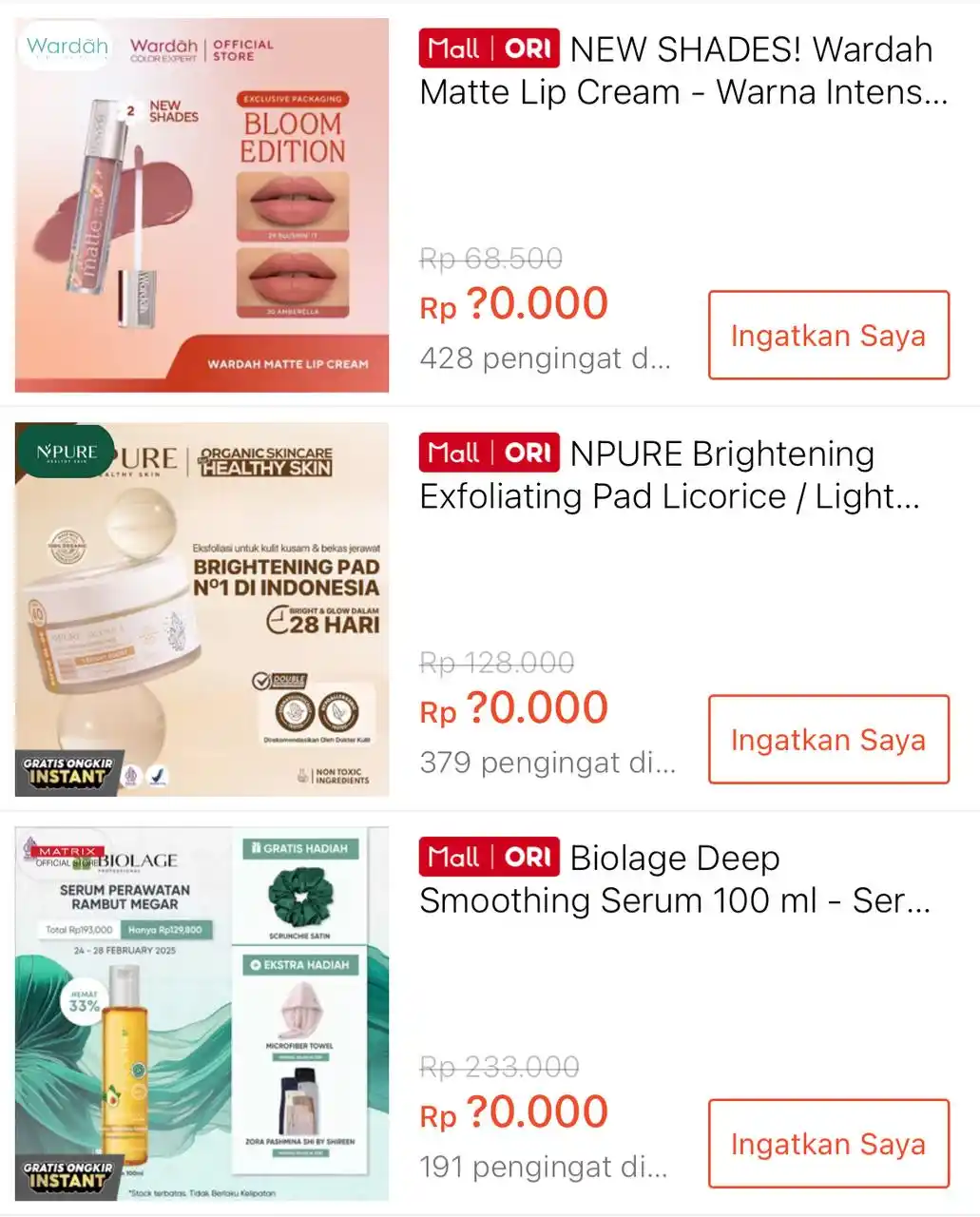 Image from Voucher Shopee 🛍️🛒: SERBA 10RB ⏱️20:00 •Wardah Matte Lip Cream 4 g https://s.shopee.co....