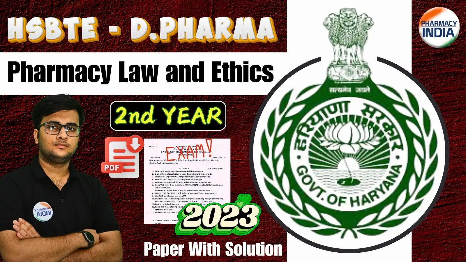 Image from D.Pharma (Pharmacy India Live): ๐ข ๐๐๐๐ฒ๐ป๐๐ถ๐ผ๐ป ๐
ท๐๐
ฑ๐๐
ด ๐. ๐ฃ๐ต๐ฎ๐ฟ๐บ๐ฎ ๐ฎ๐ป๐ฑ ๐๐ฒ๐ฎ๐ฟ ๐ฆ๐...