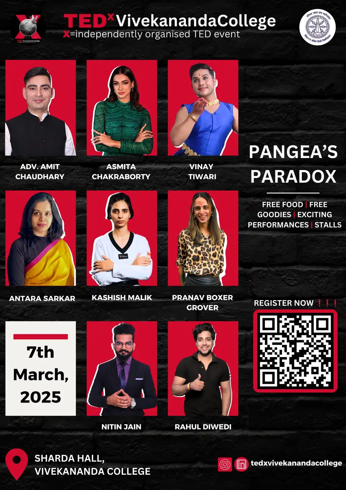 Image from DU India: "What if we were never meant to be divided?" 🌍✨ This year, TEDxVivek...