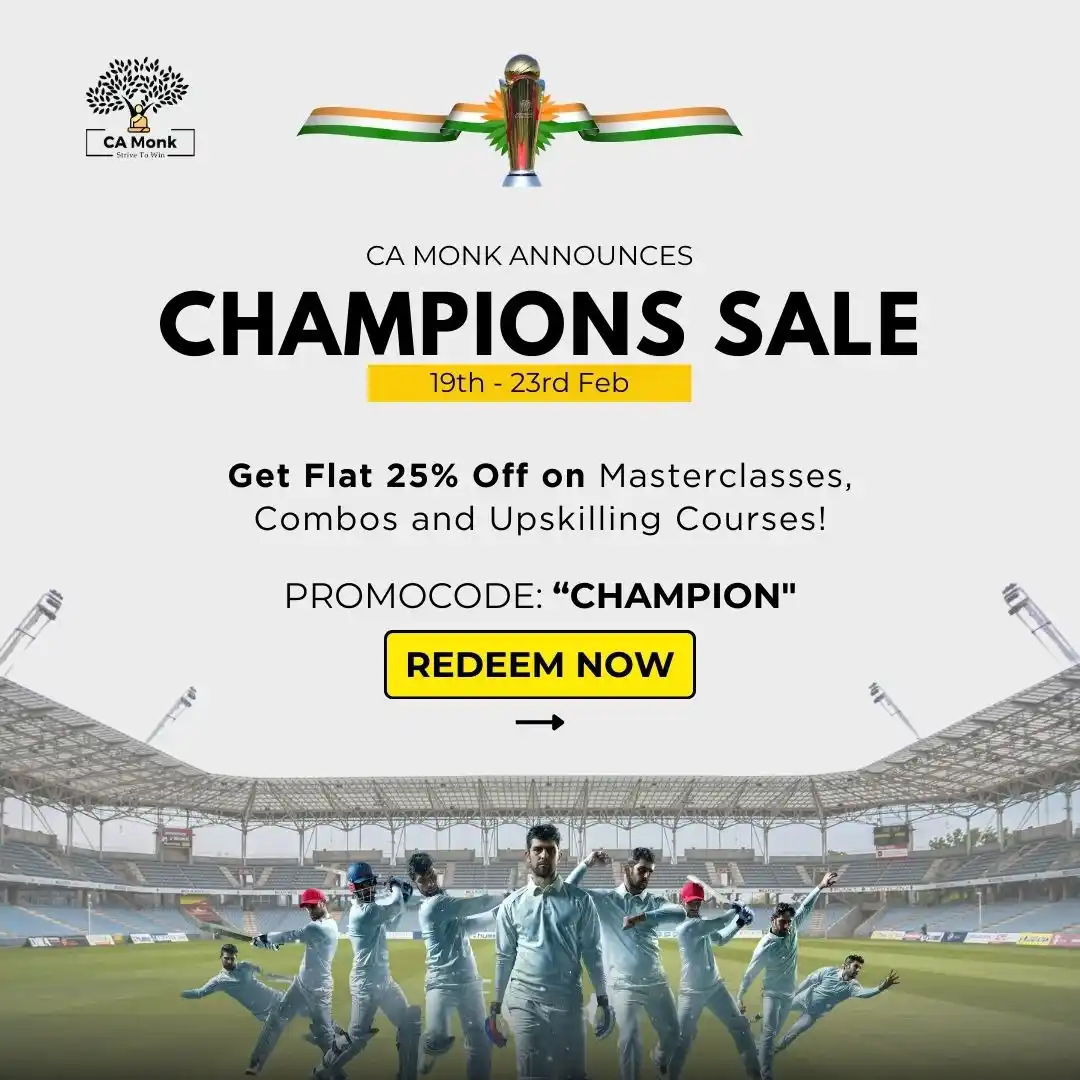 Image from Finance Jobs || CA Monk : *🏏 Champions Sale 2025 – Cheer for India & Score Big! 🇮🇳*  The Cham...