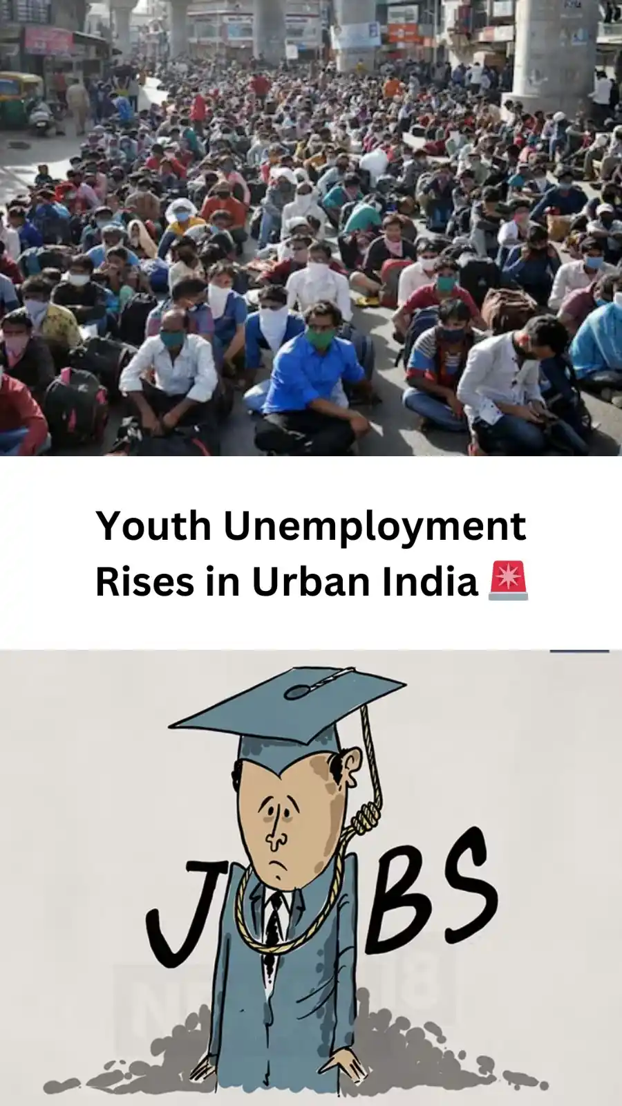 Image from 📚 Free Courses 📚: Youth Unemployment Rises in Urban India 🚨 ⚠️ Is India’s youth facing...