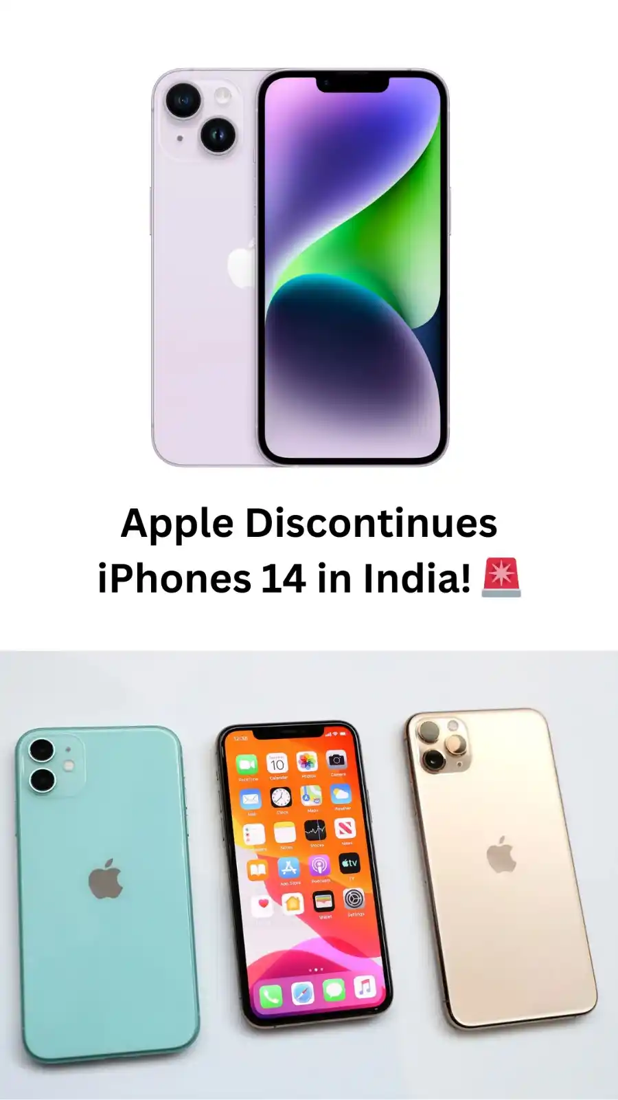 Image from 📚 Free Courses 📚: Apple Discontinues iPhones 14 in India! 🚨 Will you upgrade or hold o...