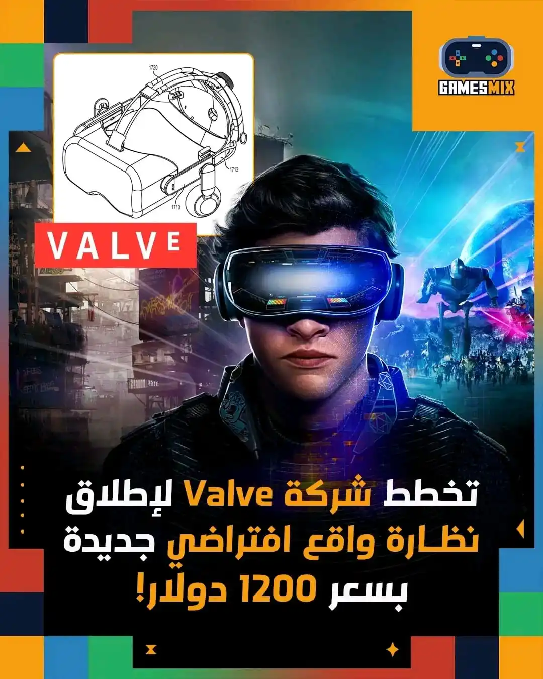 Image from Games Mix | جيمز ميكس: نظارة Valve الجديدة لا تحتاج لجهاز مساعد وتعمل لاسلكيا 🤯 🟧 وفقًا لأ...