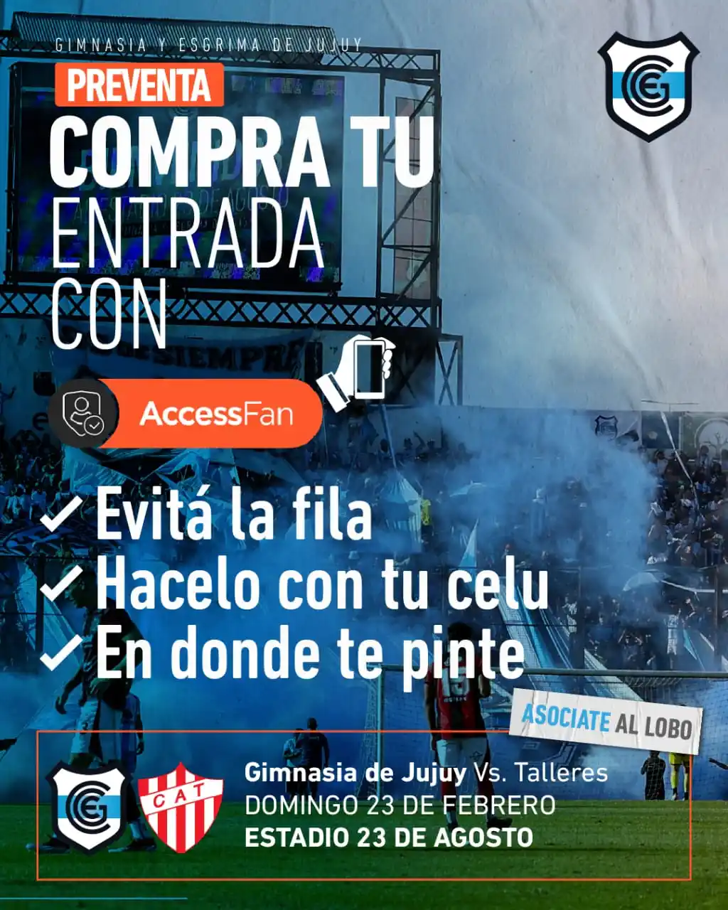Image from Gimnasia Y Esgrima de Jujuy: 🎫🐺 ¡Continúa la venta las entradas para mañana! 📱Ingresá al siguie...