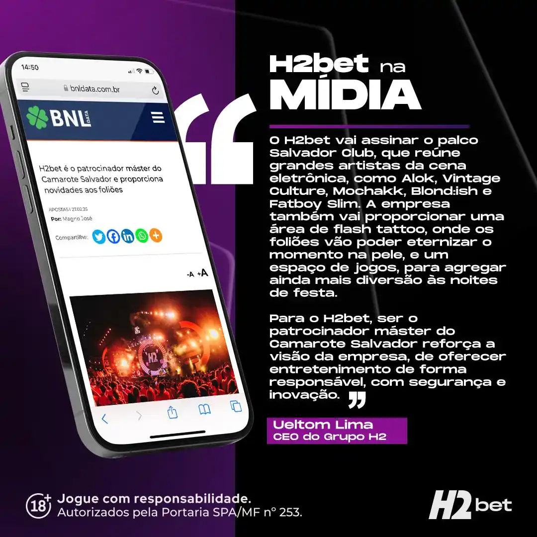 Image from H2bet: *OLHA O H2bet NA MÍDIA!* 🗞️ 🎊 Nesse carnaval o H2bet é o patrocinad...