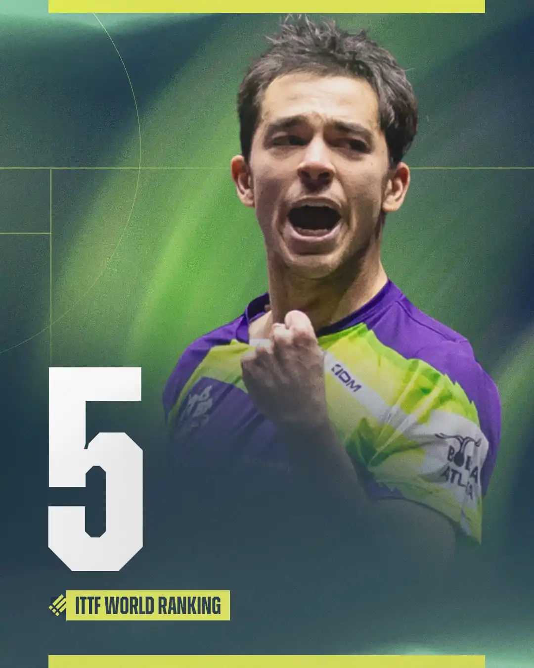 Image from Hugo Calderano: Hugo está de volta ao Top 5! 🤩 📷 WTT...