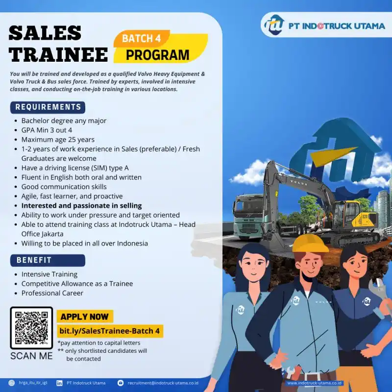 Image from INFO LOKER TAMBANG KALIMANTAN: [PT Indotruck Utama - OPEN HIRING]  Are you passionate to be <a class=...