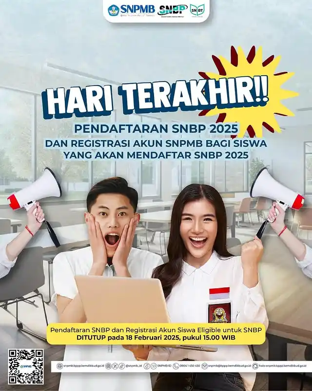 Image from Informasi SNPMB 25: 🚨HARI INI🚨Penutupan Pendaftaran SNBP dan Registrasi Akun SNPMB bagi ...