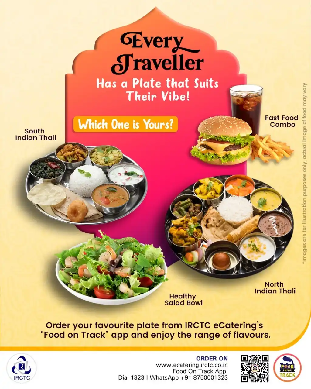 Image from IRCTC Official: Are you the spice lover enjoying a North Indian Thali? Or a comfort se...