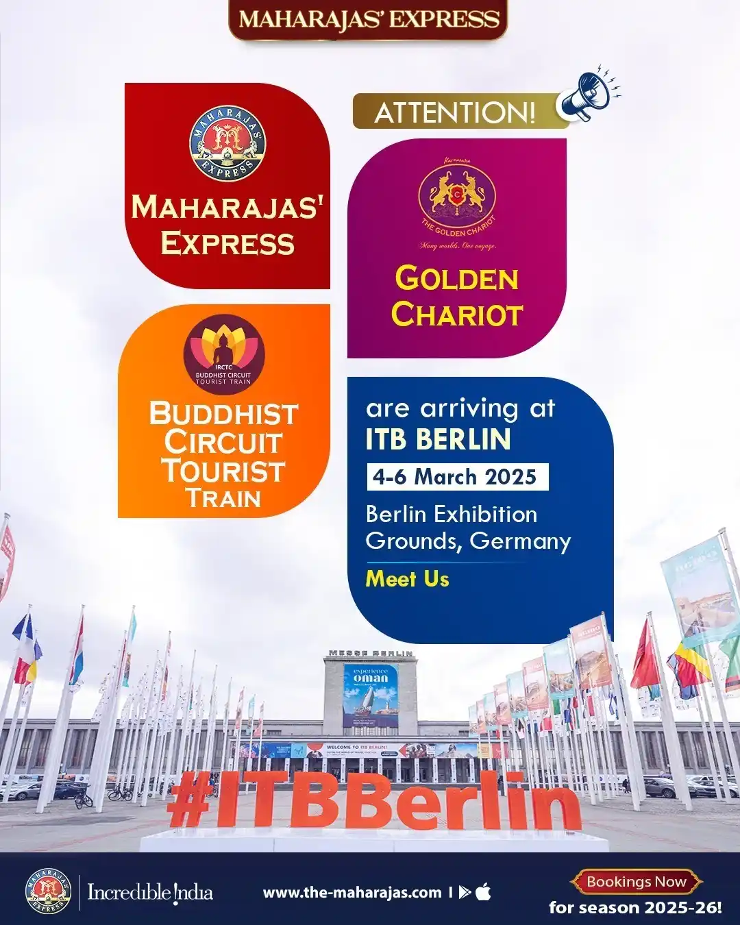 Image from IRCTC Official: India's leading trains: Maharajas' Express, Golden Chariot and Buddhis...